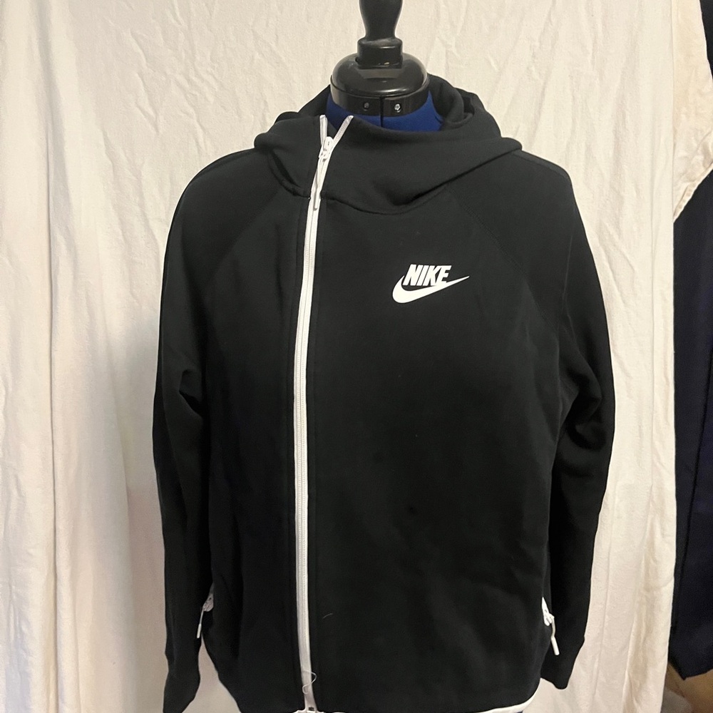 Nike Black and White Hoodie